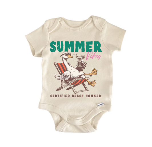 Summer Vibes Goose Newborn Baby Onesie® Onesie®