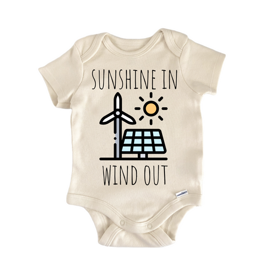 Sun Wind Renewable Energy Newborn Baby Onesie® Bodysuit