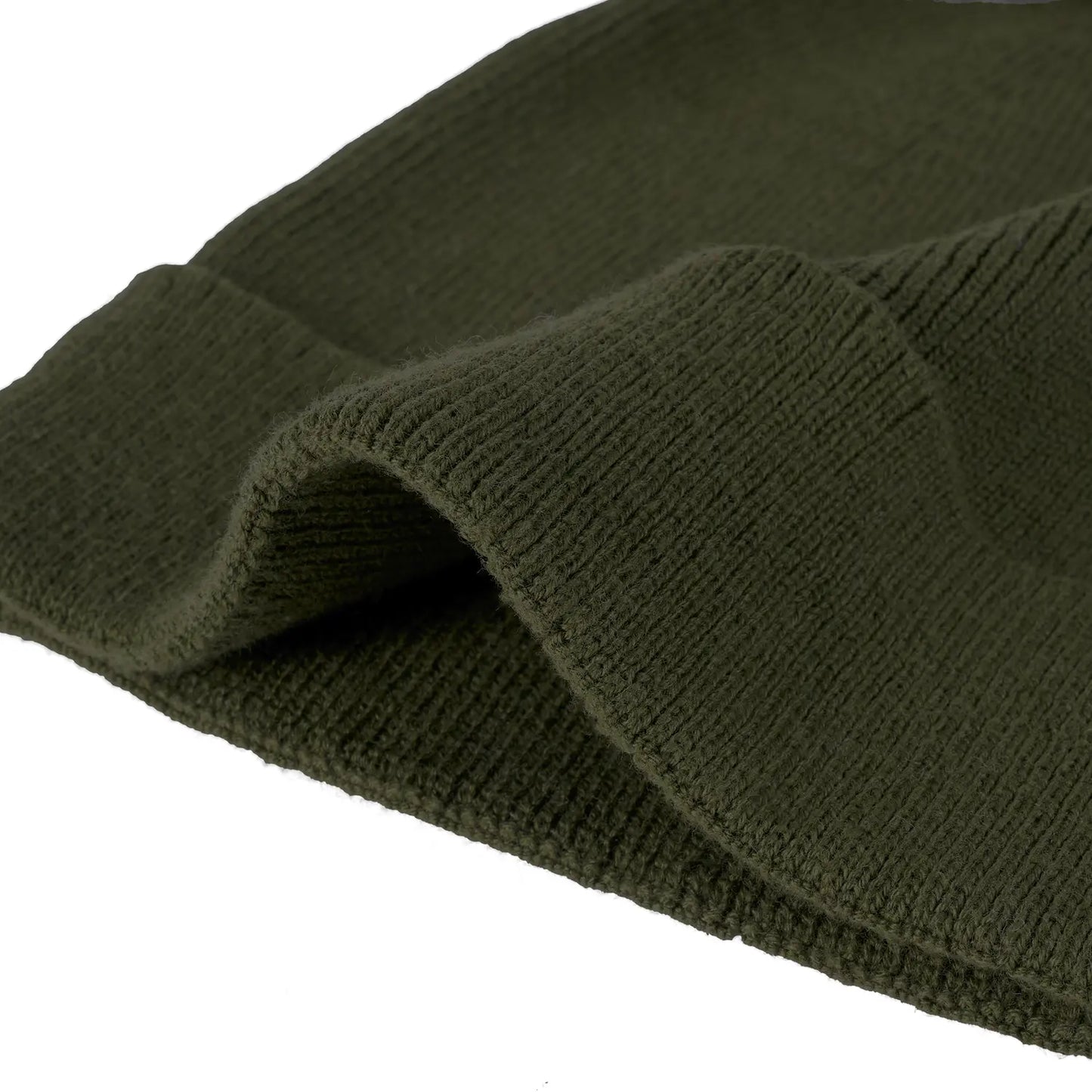 Knit Baby Pom Beanie in Forest Green
