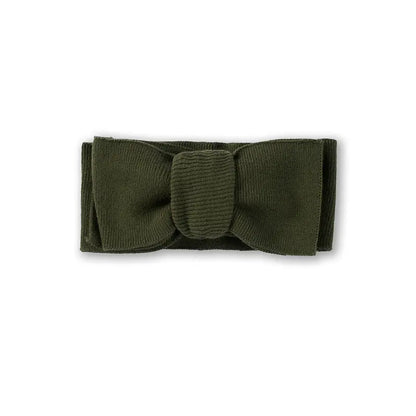 Knitted Oversized Topknot in Forest Green