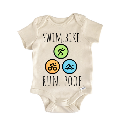 Swim Bike Run Triathlon Newborn Baby Onesie® Onesie®