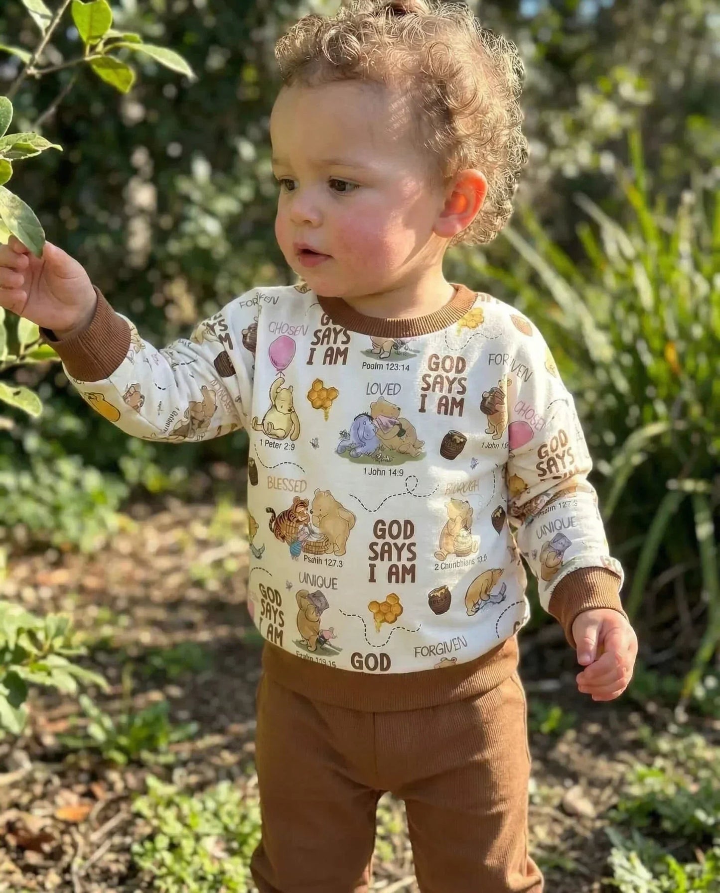 God Says I Am Little Blessings Bamboo Crewneck Sweatshirt