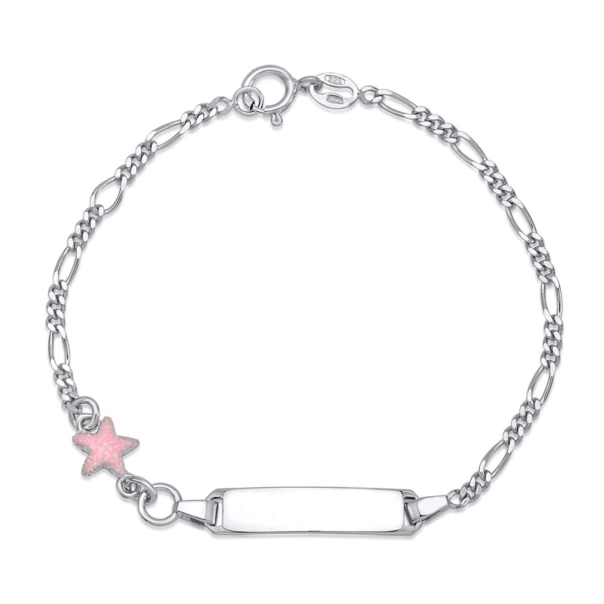 UNICORNJ Sterling Silver 925 Childrens Bracelet with Enamel Charm Italy