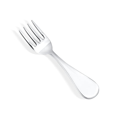 Sterling Silver Baby Fork Personalized Engravable Keepsake | Plain Modern Design