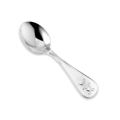 Sterling Silver Baby Spoon Personalized Engravable Keepsake | Teddy Bear Design