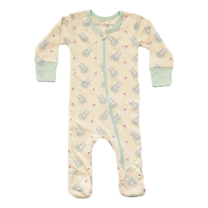 GOTS Certified Organic Cotton Zippy Footed - Ukulele