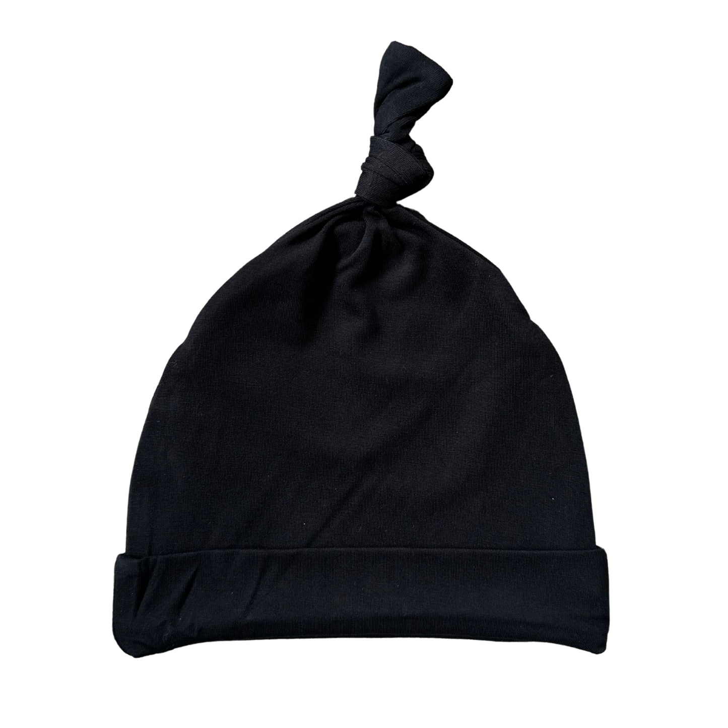 Black - Top-knot hat