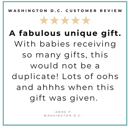Washington D.C. Newborn Gift Set: Muslin Swaddle & Bib