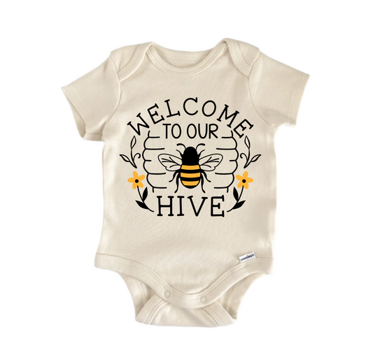 Welcome Our Hive Honey Newborn Baby Onesie® Onesie®