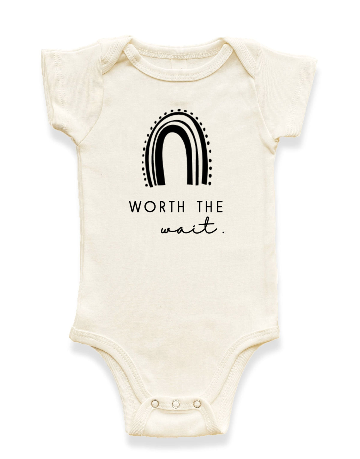 Worth The Wait Rainbow Organic Baby Bodysuit
