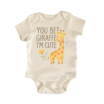 You Bet Giraffe I'm Cute Baby Gift Baby Bodysuit