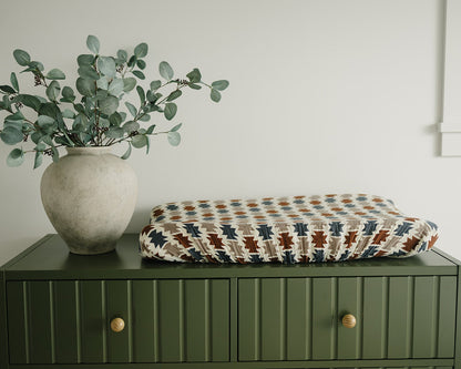 Western Aztec Muslin Changing Pad Cover