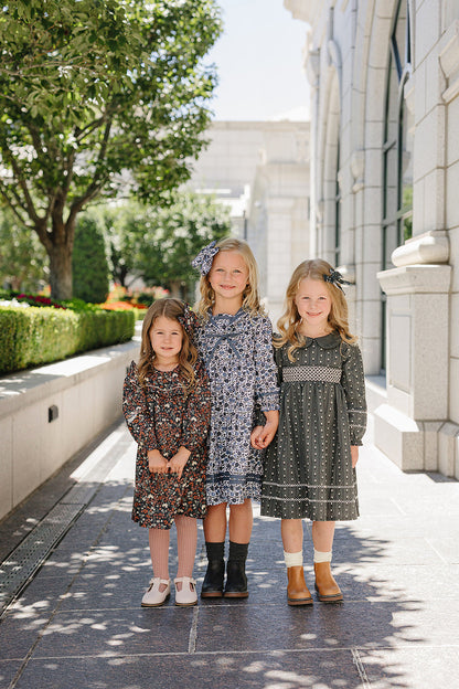 Tulip Smocked Peter Pan Collar Dress