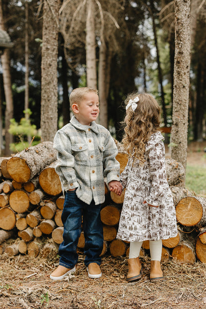 Brown Toile Dress