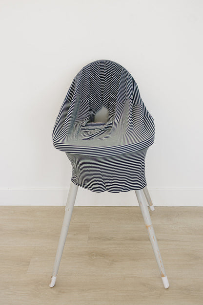 Navy Stripes Ribbed Bamboo Multi-Use Cover