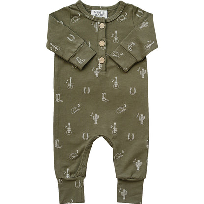 Nashville Long Sleeve Button Romper