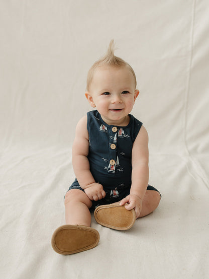 Sailboat Short Romper
