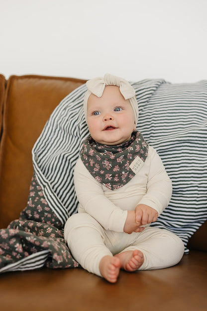 Olive Bloom Classic Muslin Bib