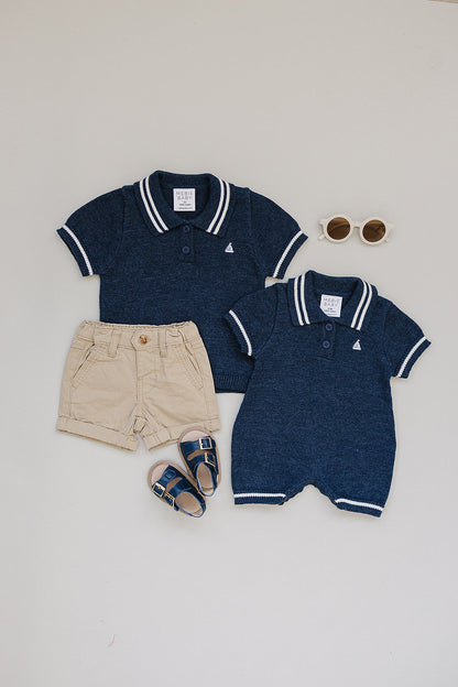 Collared Sailboat Knit Shirt