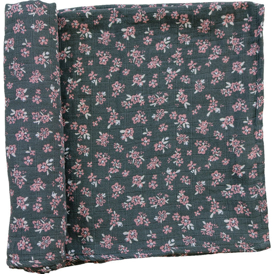 Olive Bloom Muslin Swaddle Blanket