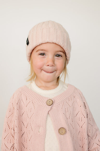 Light Pink Chunky Knit Beanie