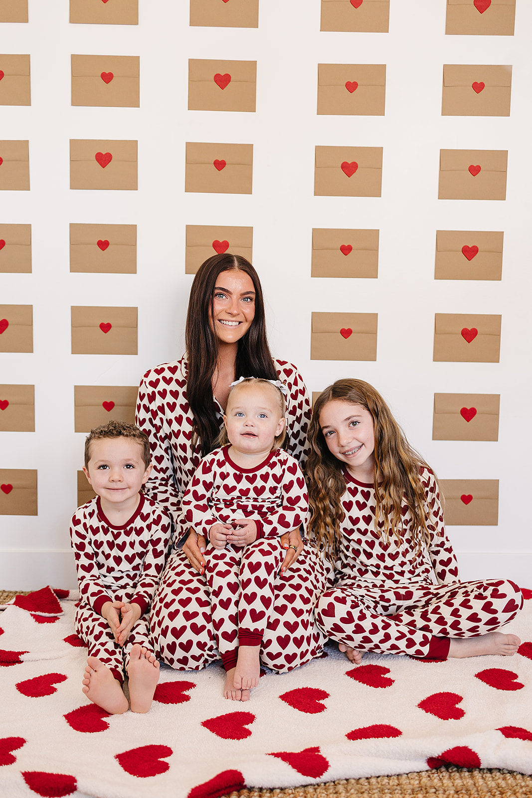 Hearts Ribbed Bamboo Cozy Set