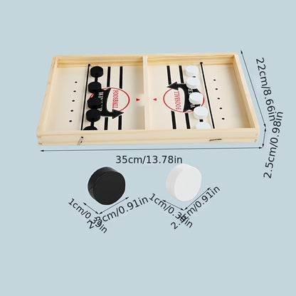 Fast Sling Puck Game,Wooden Hockey Game,Super Foosball Table,Desktop Battle Parent-Child Interaction Winner Slingshot Game,Adults And Kids Family Game Toys