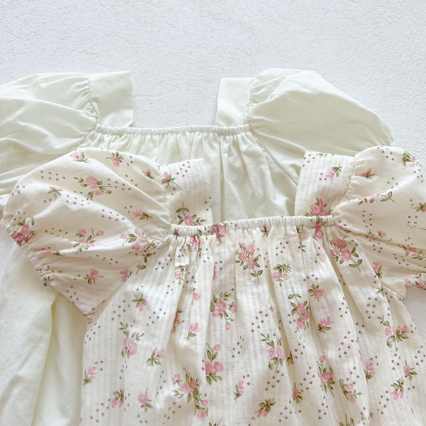 Bow Knot Baby Girl Puff Sleeve Romper