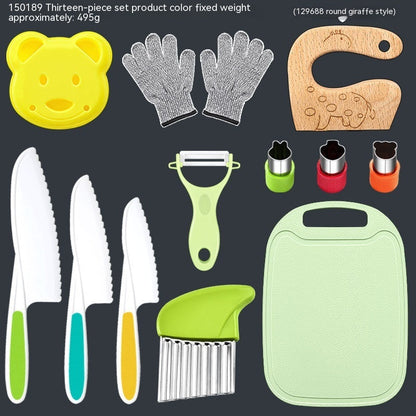 Children's Anti-cutting Gloves Cutting Board Fruit Knife
