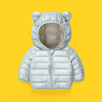New Spring Autumn And Winter Solid-color Versatile Cotton Coat For Children