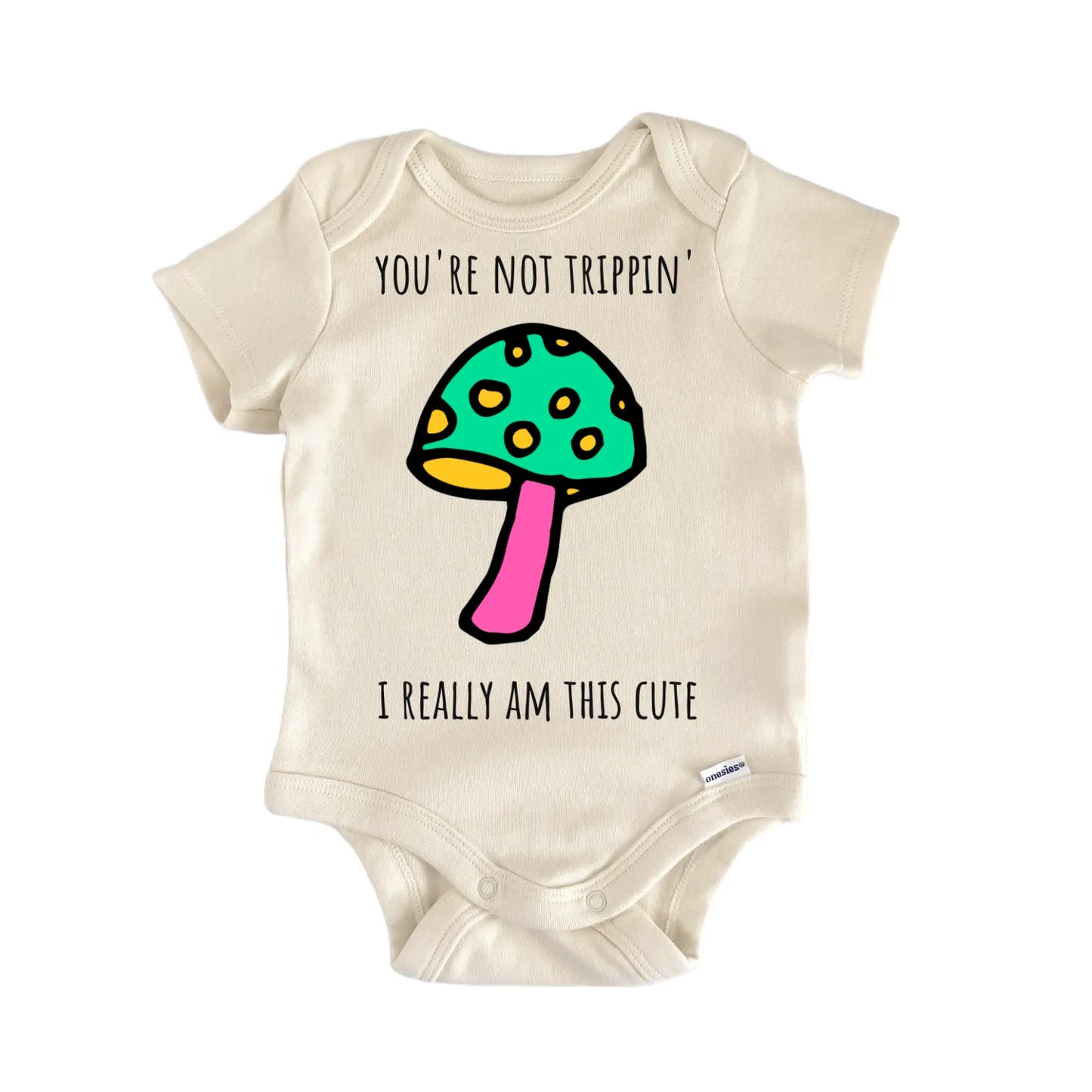 Mushroom 70's Groovy Hippie Baby Gift Baby Bodysuit