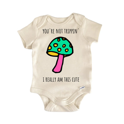 Mushroom 70's Groovy Hippie Baby Gift Baby Bodysuit