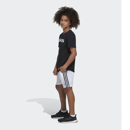adidas boys Classic 3-stripes Shorts 7 White - # BOAA13610002