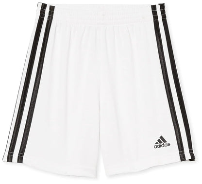 adidas boys Classic 3-stripes Shorts 7 White - # BOAA13610002