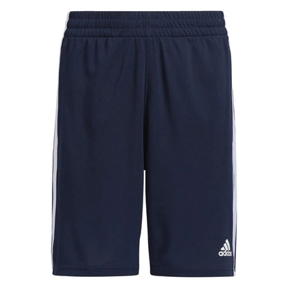 adidas boys Classic 3-stripes Shorts 7 White - # BOAA13610002