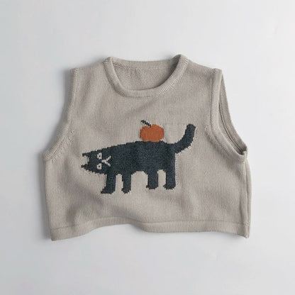 Spring And Autumn Vest Sleeveless Jacquard Knitted Cotton