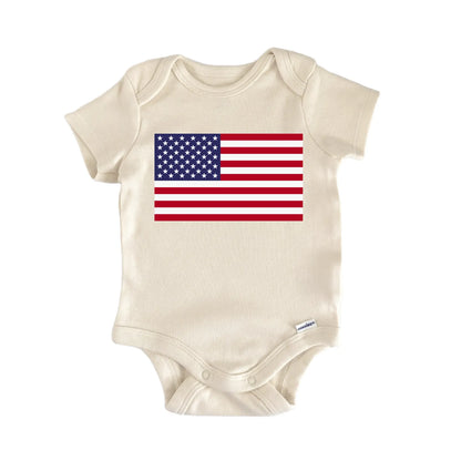 American Flag Usa July 4Th Patriotic Newborn Baby Bodysuit