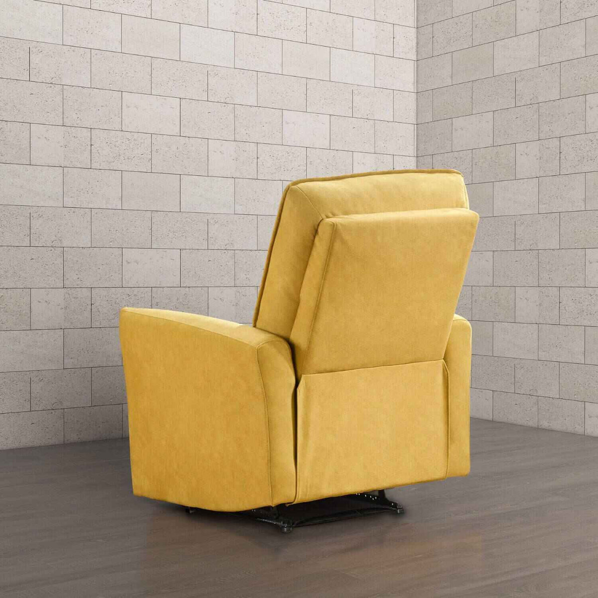 Ashcroft Asheville Dark Yellow Suede Recliner Chair