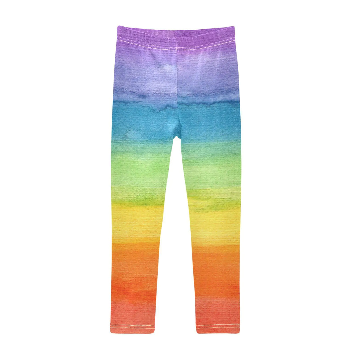 Aslsiy Girls Leggings Colorful Striped Rainbow Toddler Stretch Tights Pants Full Length Yoga Dance Pants-4T - # GIAA21410009