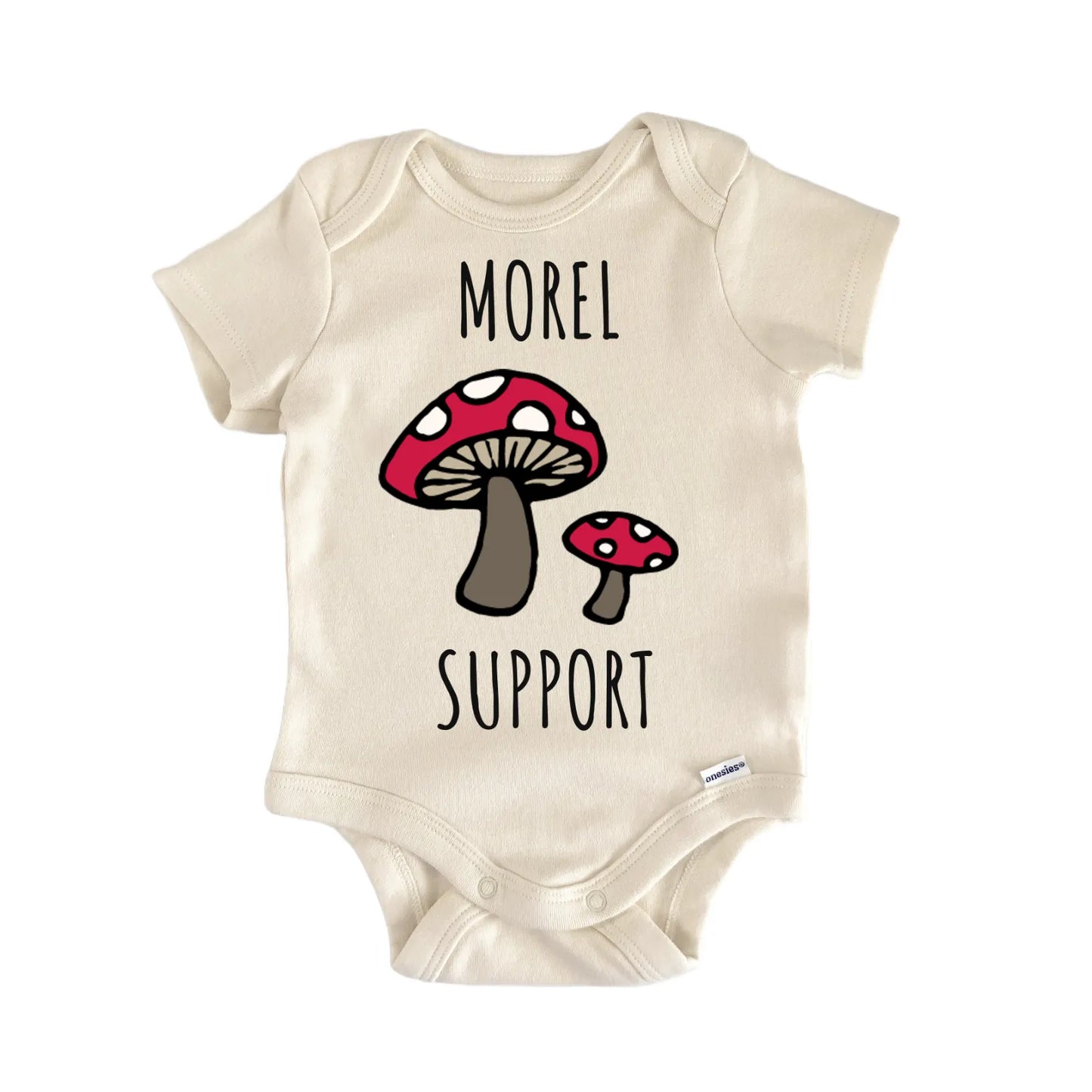 Morel Support Mushroom Fungi Infant Gift Baby Bodysuit