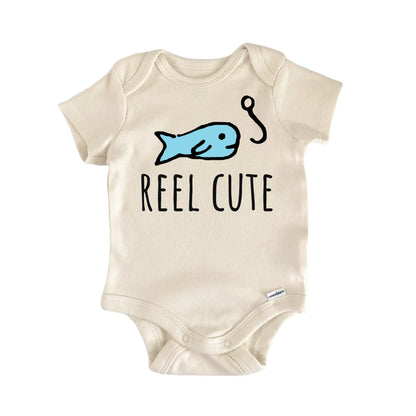 Reel Cute Fishing Fisherman Fish Newborn Gift Baby Bodysuit