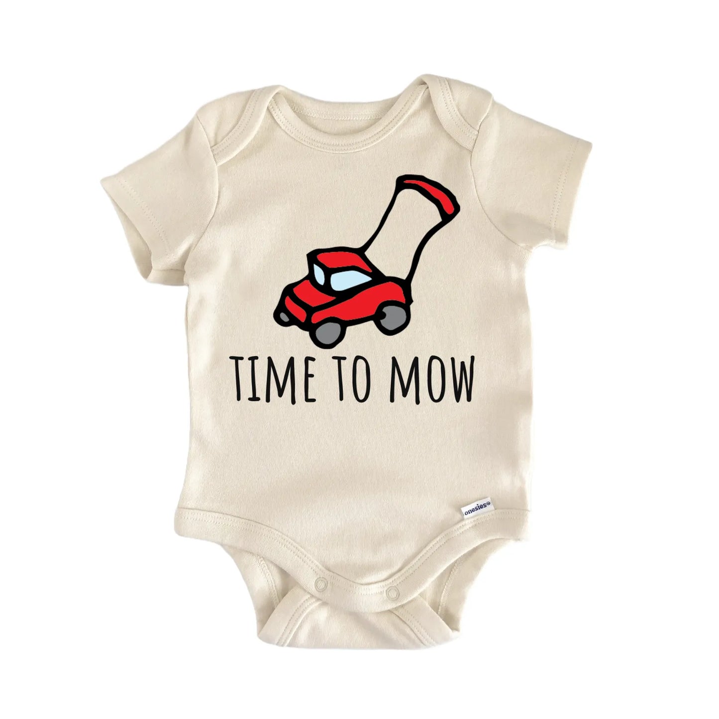 Time To Mow Lawnmower Baby Gift Baby Bodysuit