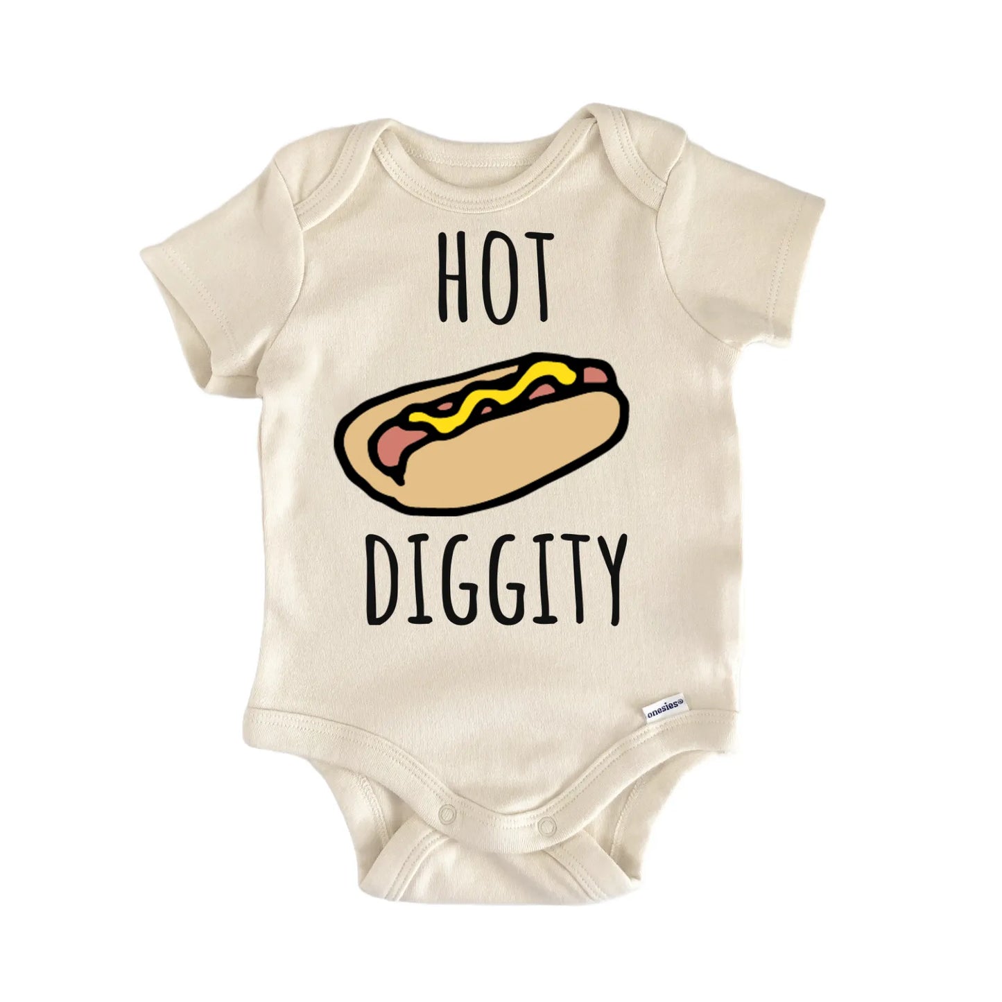 Hot Dog Hot Diggity Bbq Baby Gift Baby Bodysuit
