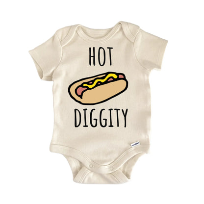 Hot Dog Hot Diggity Bbq Baby Gift Baby Bodysuit