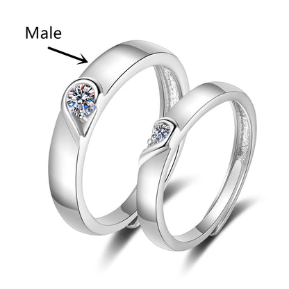 Couple Confession Ring Love Big Diamond Ring Doll Plush Ring Box