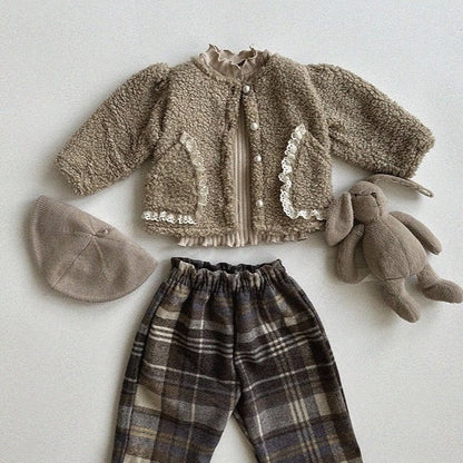 Plush Thickened Coat Children's Winter Warm Clothes