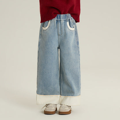 Boys And Girls Casual All-matching Straight Pants