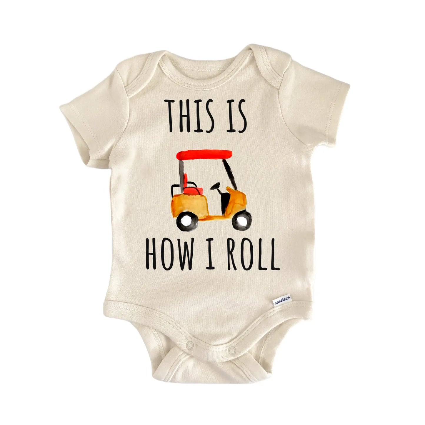How I Roll Golf Club Cart Baby Gift Baby Bodysuit