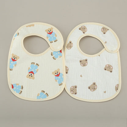 Thin Kids' Bib Pure Cotton Waterproof Gauze Saliva Towel