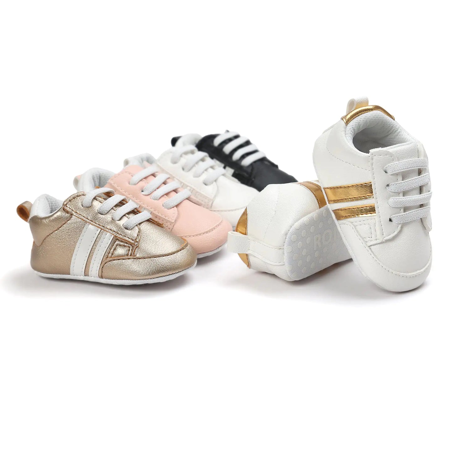Baby Boy Girl Moccasins Shoes Infant PU Leather Non-slip Soft Newborn Sneakers - # GIAA71310003